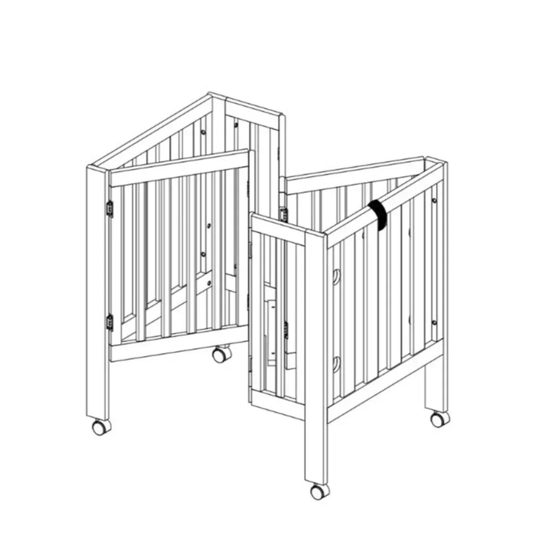 BabyRest Babyrest Dixie Folding Cot - White