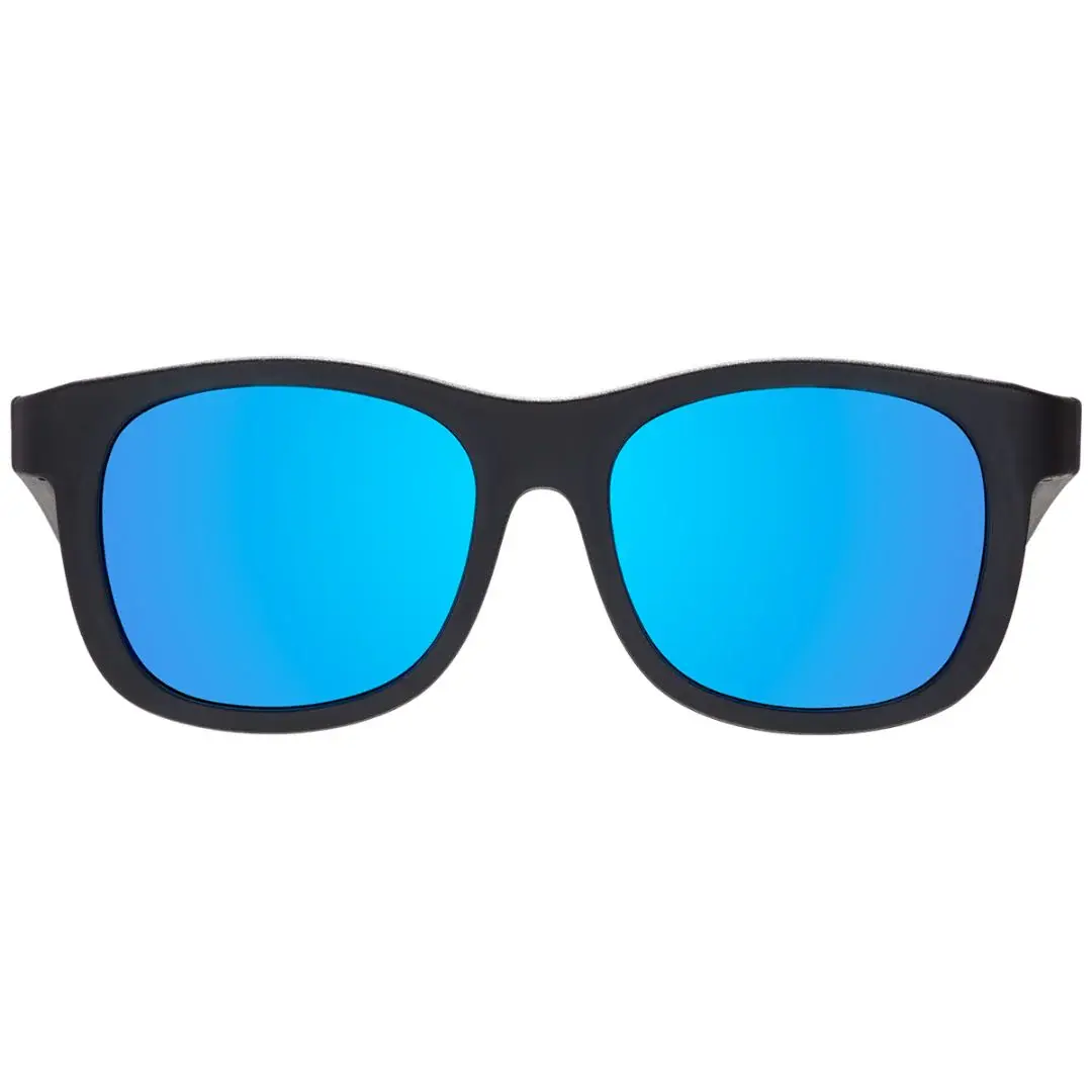 Babiators Polarised Navigators - Babiators Jet Black - Cobalt Blue Mirrored Lenses
