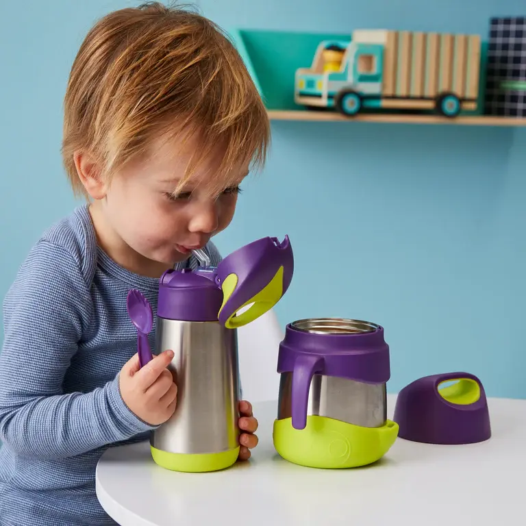 B.Box b.box Insulated Drink Bottle 350ml - Lilac Pop