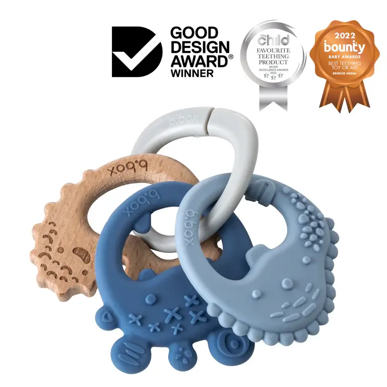 B.Box b.box Trio Teether Lullaby Blue