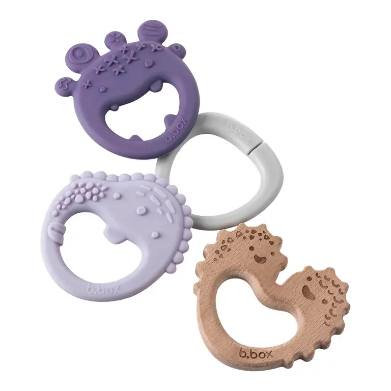 B.Box b.box Trio Teether Peony