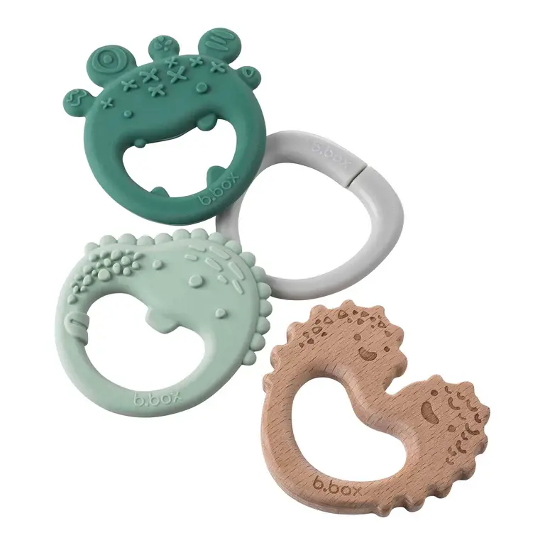 B.Box b.box Trio Teether Sage