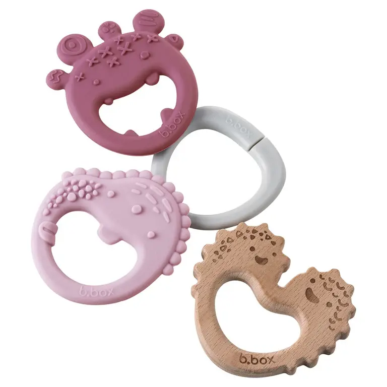 B.Box b.box Trio Teether Blush