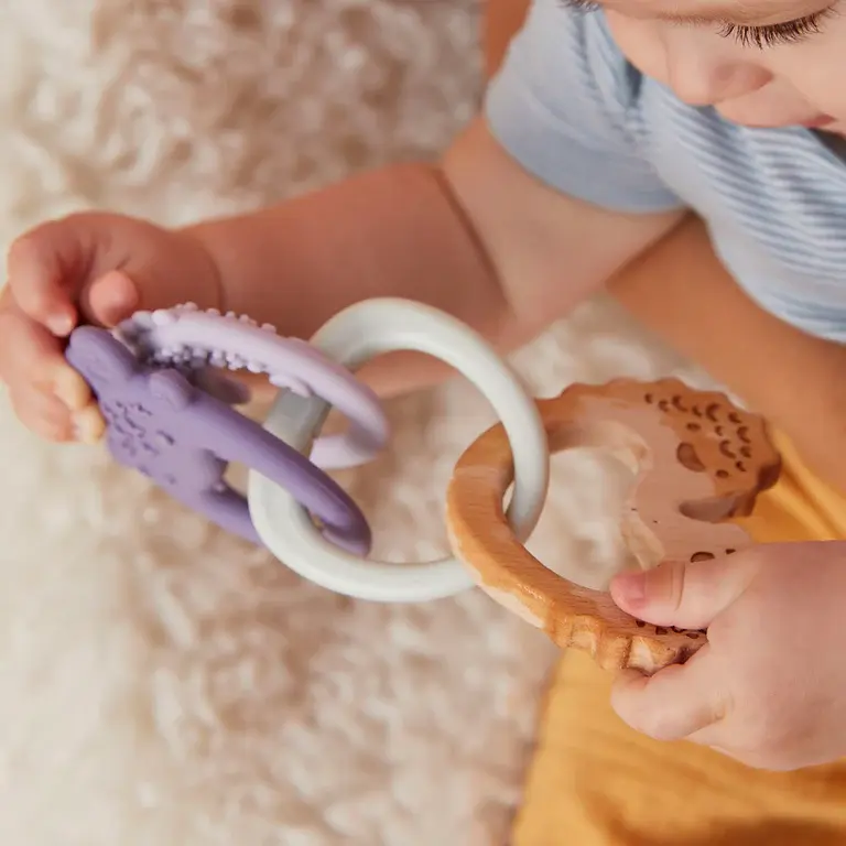 B.Box b.box Trio Teether Blush