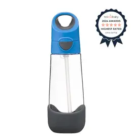 B.Box b.box 600mL Tritan Drink Bottle - Blue Slate