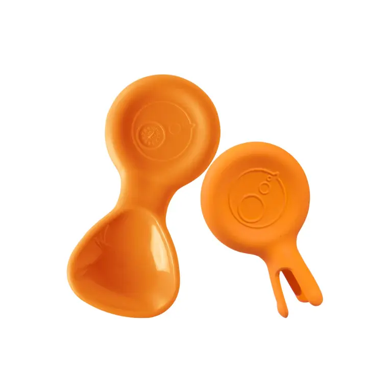 B.Box b.box Mini Spoon & Mini Flork pack (poly bag) - Citrus Orange
