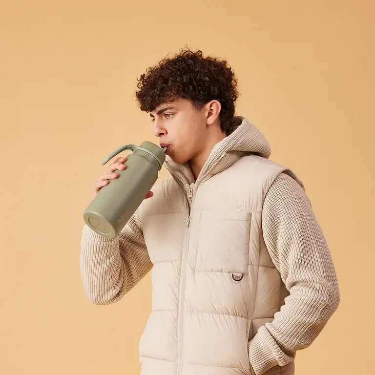 B.Box b.box 1L Insulated Flip Top Drink Bottle - Olive