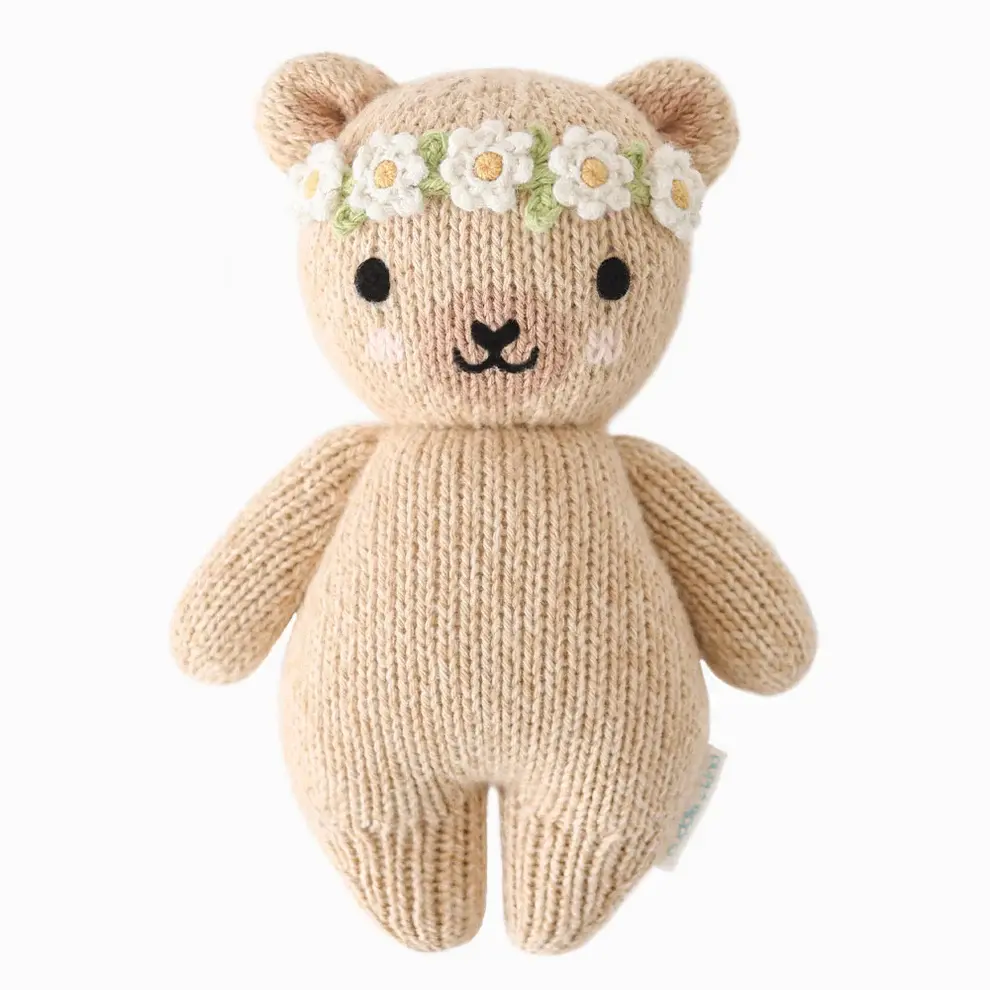 Cuddle+Kind Cuddle+Kind Baby Animal - Honey Bear (Ivory Floral)