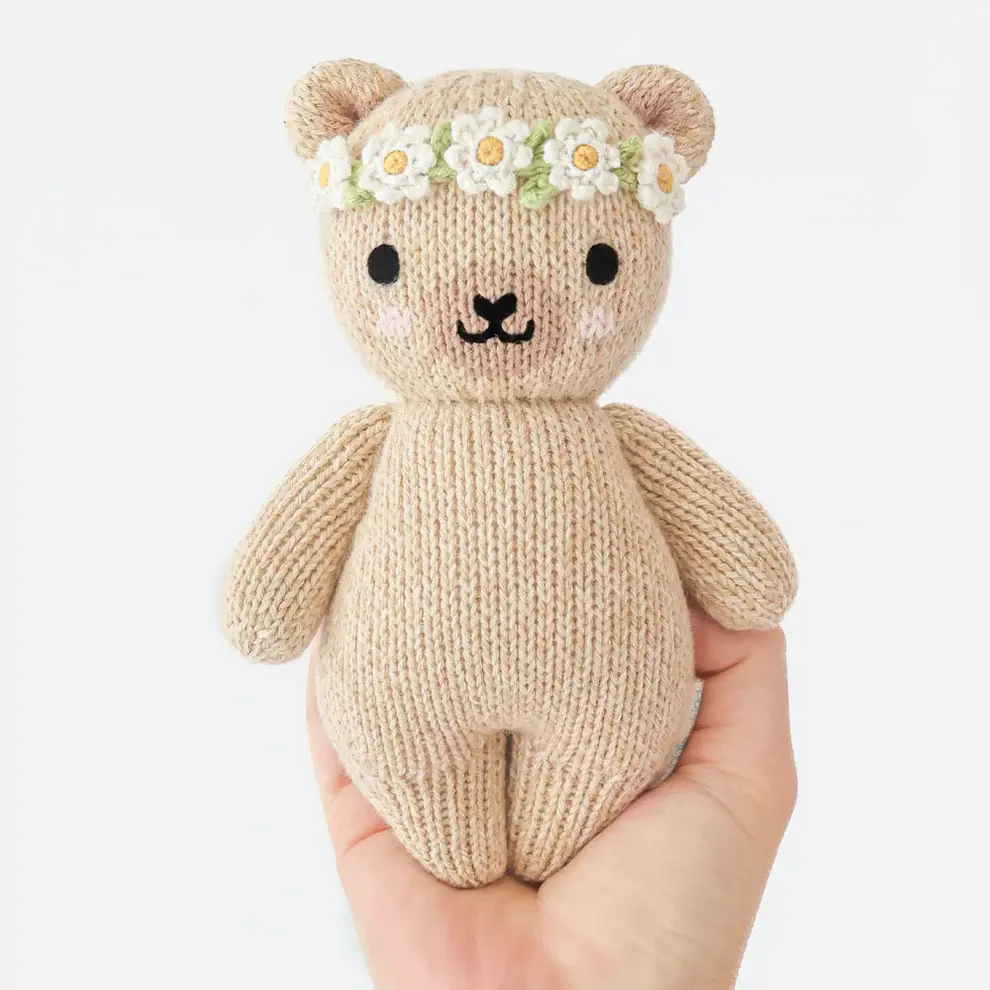 Cuddle+Kind Cuddle+Kind Baby Animal - Honey Bear (Ivory Floral)