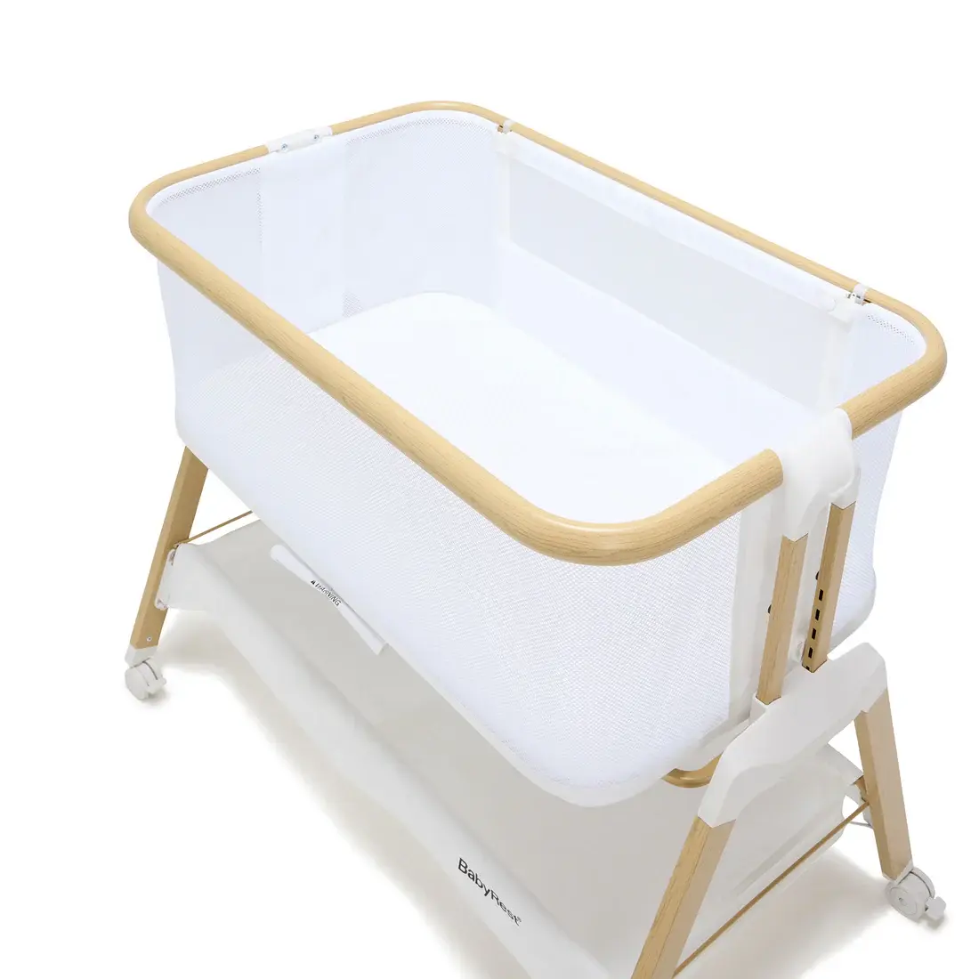 BabyRest Babyrest Alfie Bedside Bassinet - White/Natural