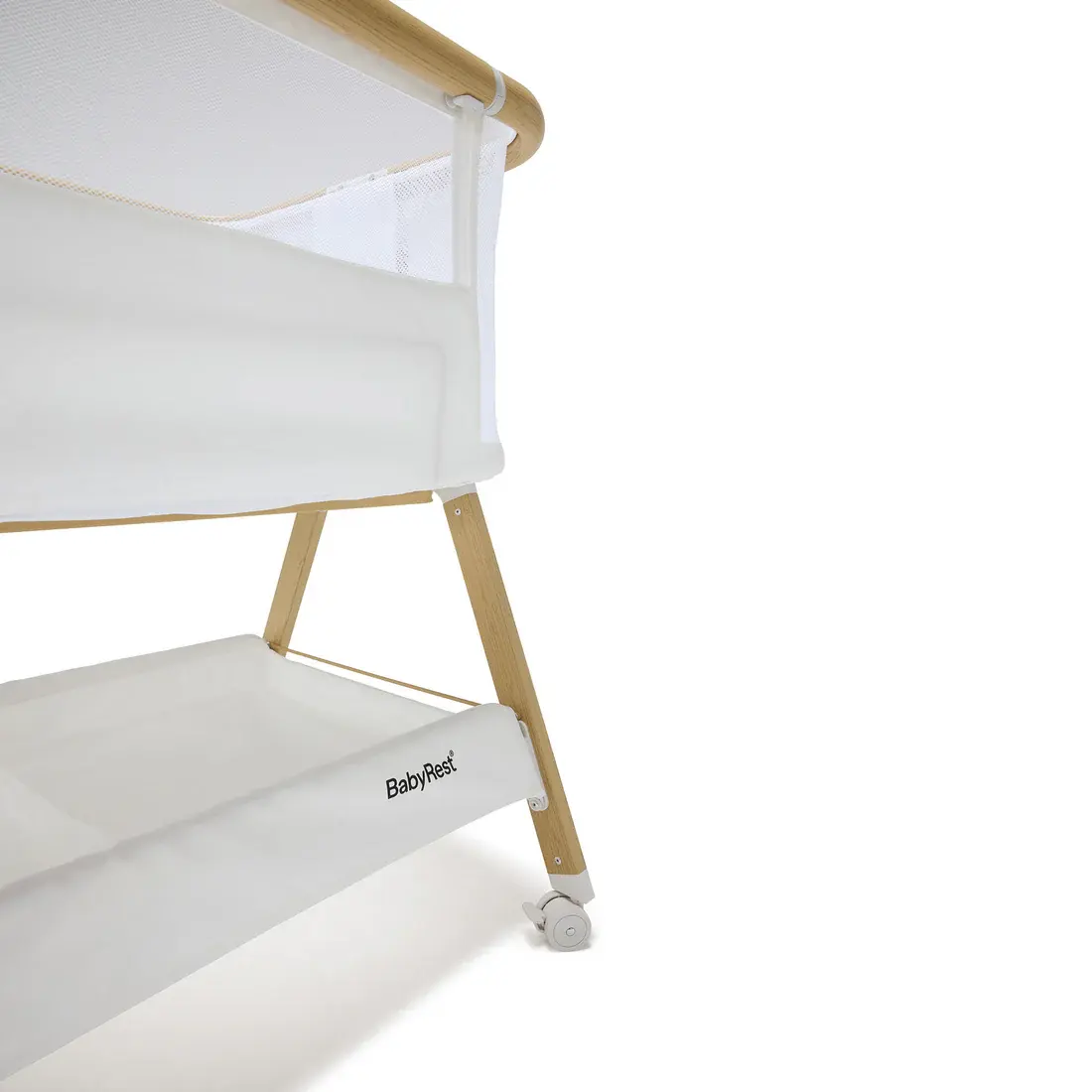 BabyRest Babyrest Alfie Bedside Bassinet - White/Natural