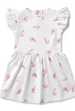 Snuggle Hunny Kids Snuggle Hunny Candy Cane Short Sleeve Organic Dress