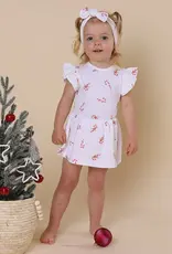 Snuggle Hunny Kids Snuggle Hunny Candy Cane Short Sleeve Organic Dress