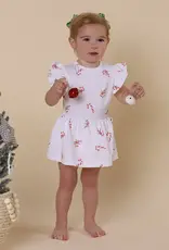 Snuggle Hunny Kids Snuggle Hunny Candy Cane Short Sleeve Organic Dress