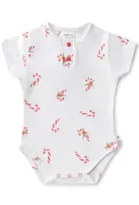Snuggle Hunny Kids Snuggle Hunny Candy Cane Short Sleeve Organic Bodysuit