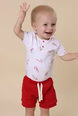 Snuggle Hunny Kids Snuggle Hunny Candy Cane Short Sleeve Organic Bodysuit