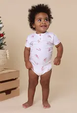 Snuggle Hunny Kids Snuggle Hunny Candy Cane Short Sleeve Organic Bodysuit