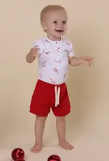 Snuggle Hunny Kids Snuggle Hunny Candy Cane Short Sleeve Organic Bodysuit