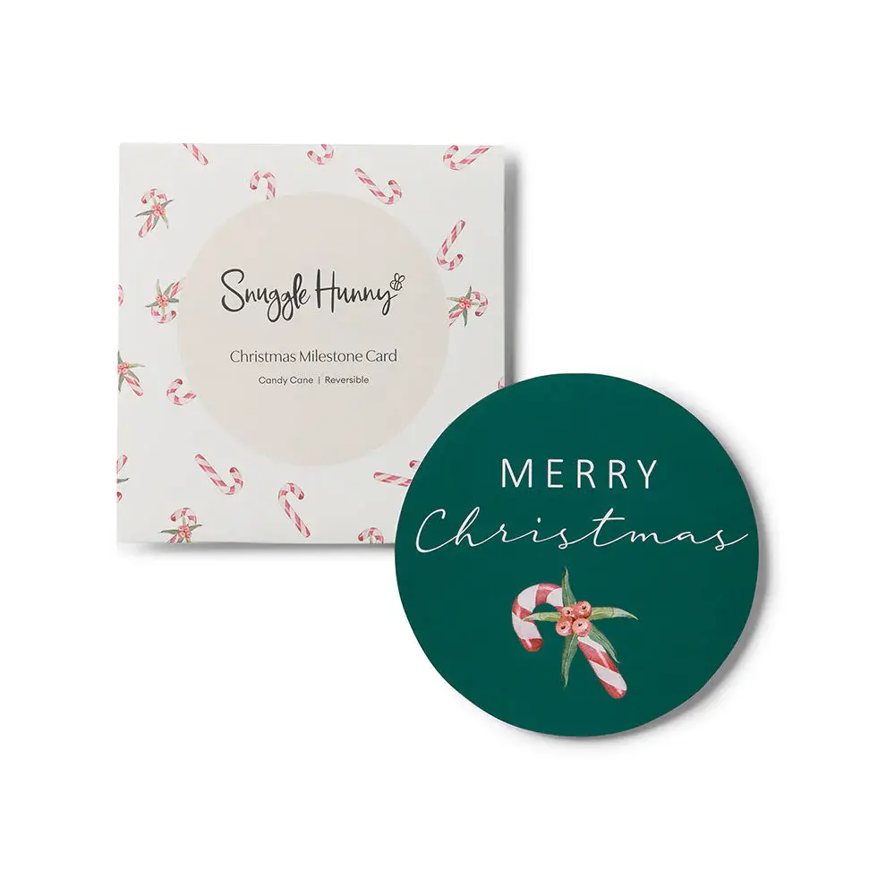 Snuggle Hunny Kids Snuggle Hunny Candy Cane Reversible Single Milestone Card