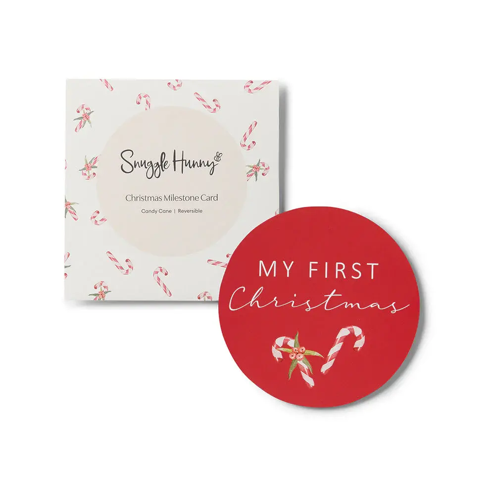 Snuggle Hunny Kids Snuggle Hunny Candy Cane Reversible Single Milestone Card