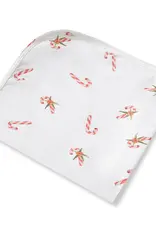 Snuggle Hunny Kids Snuggle Hunny Candy Cane Organic Jersey Wrap & Beanie Set + Milestone Card