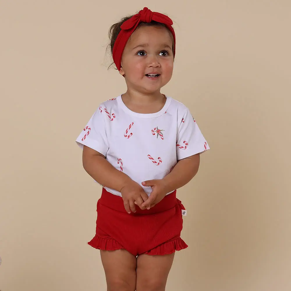 Snuggle Hunny Kids Snuggle Hunny Candy Cane Organic T-Shirt