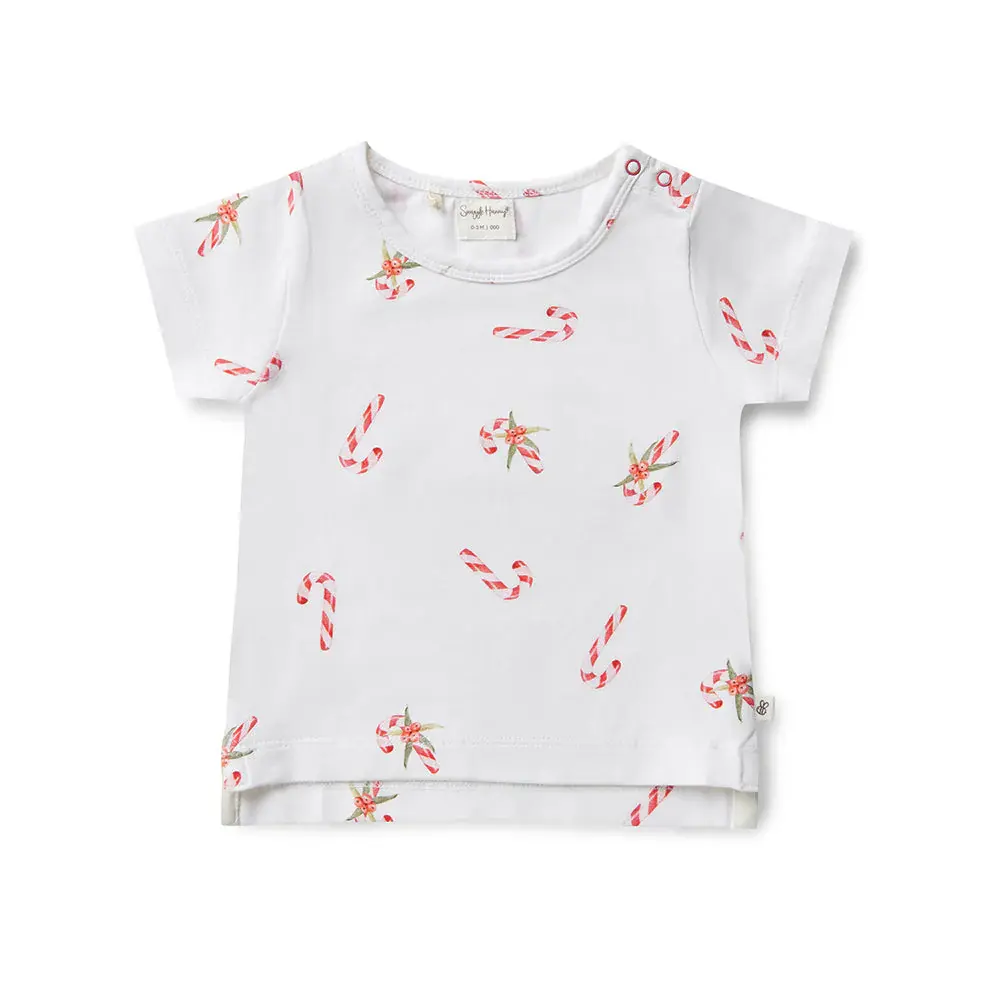 Snuggle Hunny Kids Snuggle Hunny Candy Cane Organic T-Shirt