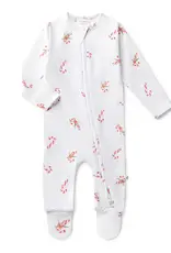Snuggle Hunny Kids Snuggle Hunny Candy Cane Organic Snuggle Sleepsuit Zip Footie