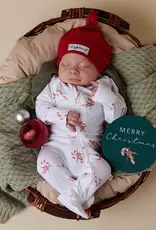 Snuggle Hunny Kids Snuggle Hunny Candy Cane Organic Snuggle Sleepsuit Zip Footie