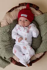 Snuggle Hunny Kids Snuggle Hunny Candy Cane Organic Snuggle Sleepsuit Zip Footie