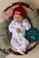 Snuggle Hunny Kids Snuggle Hunny Candy Cane Organic Snuggle Sleepsuit Zip Footie