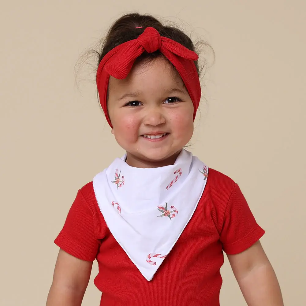 Snuggle Hunny Kids Snuggle Hunny Candy Cane Organic Dribble Bib