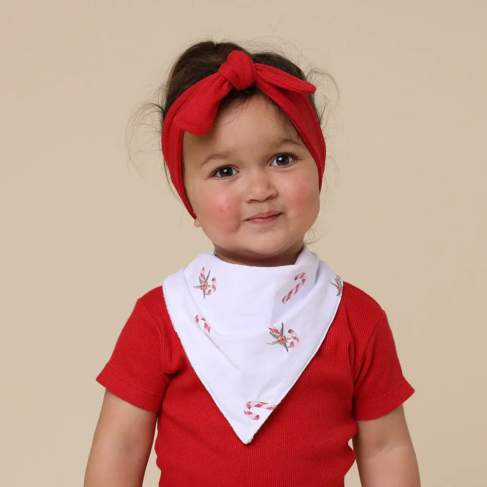 Snuggle Hunny Kids Snuggle Hunny Candy Cane Organic Dribble Bib