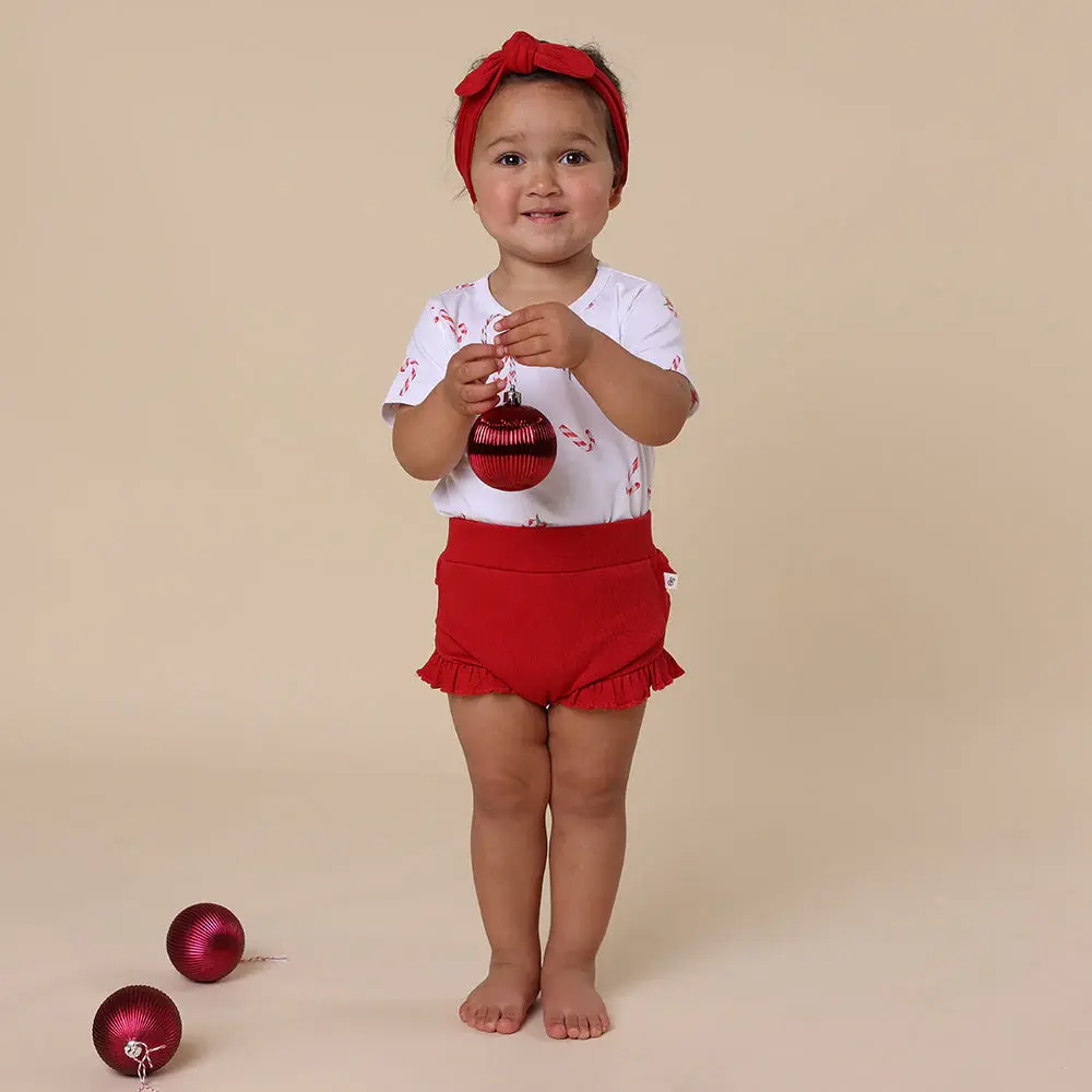 Snuggle Hunny Kids Snuggle Hunny Red Organic Bloomers
