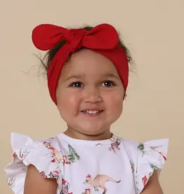 Snuggle Hunny Kids Snuggle Hunny Red Ribbed Organic Topknot