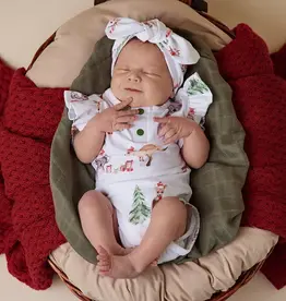 Snuggle Hunny Kids Snuggle Hunny Kangas & Koalas Short Sleeve Organic Bodysuit with Frill