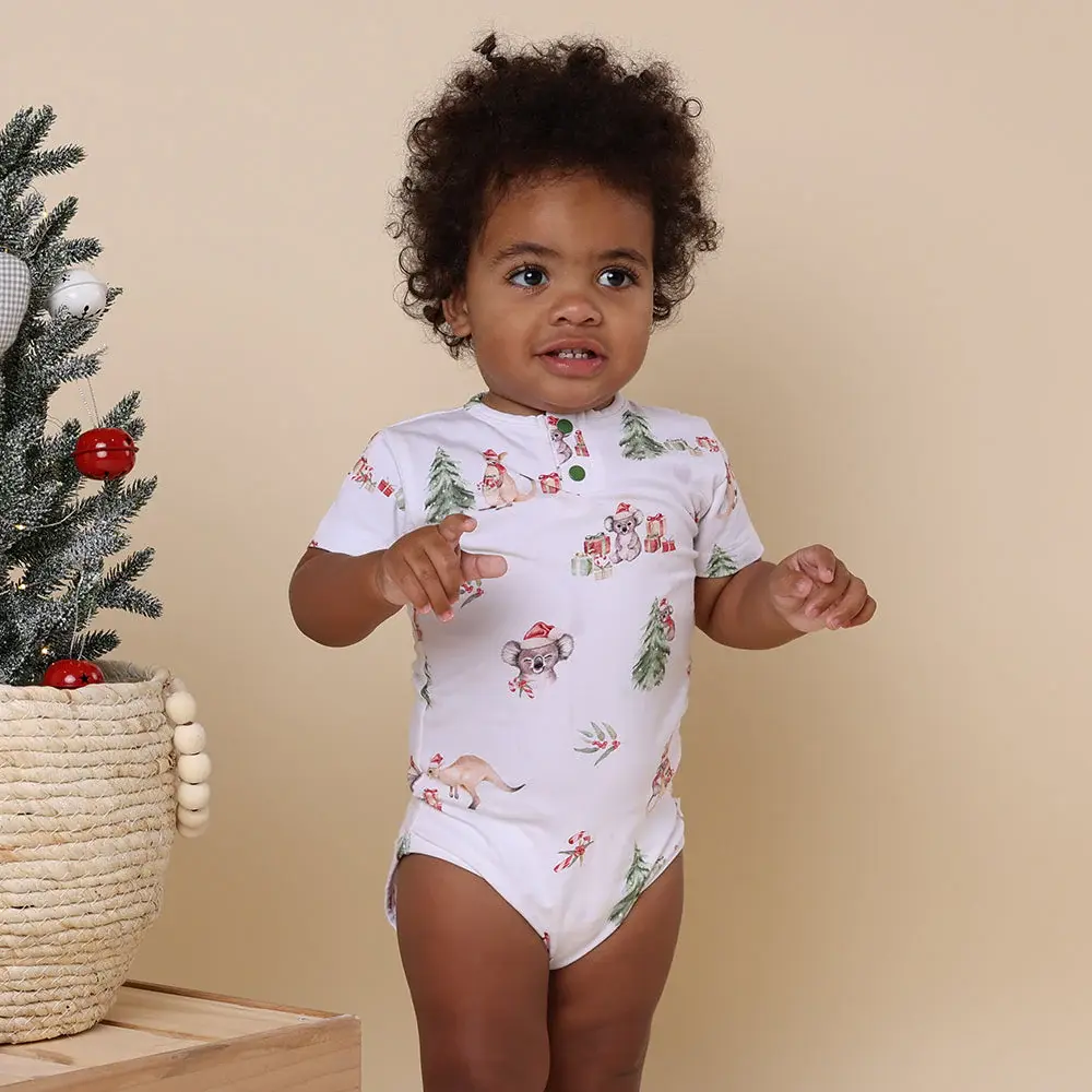 Snuggle Hunny Kids Snuggle Hunny Kangas & Koalas Short Sleeve Organic Bodysuit