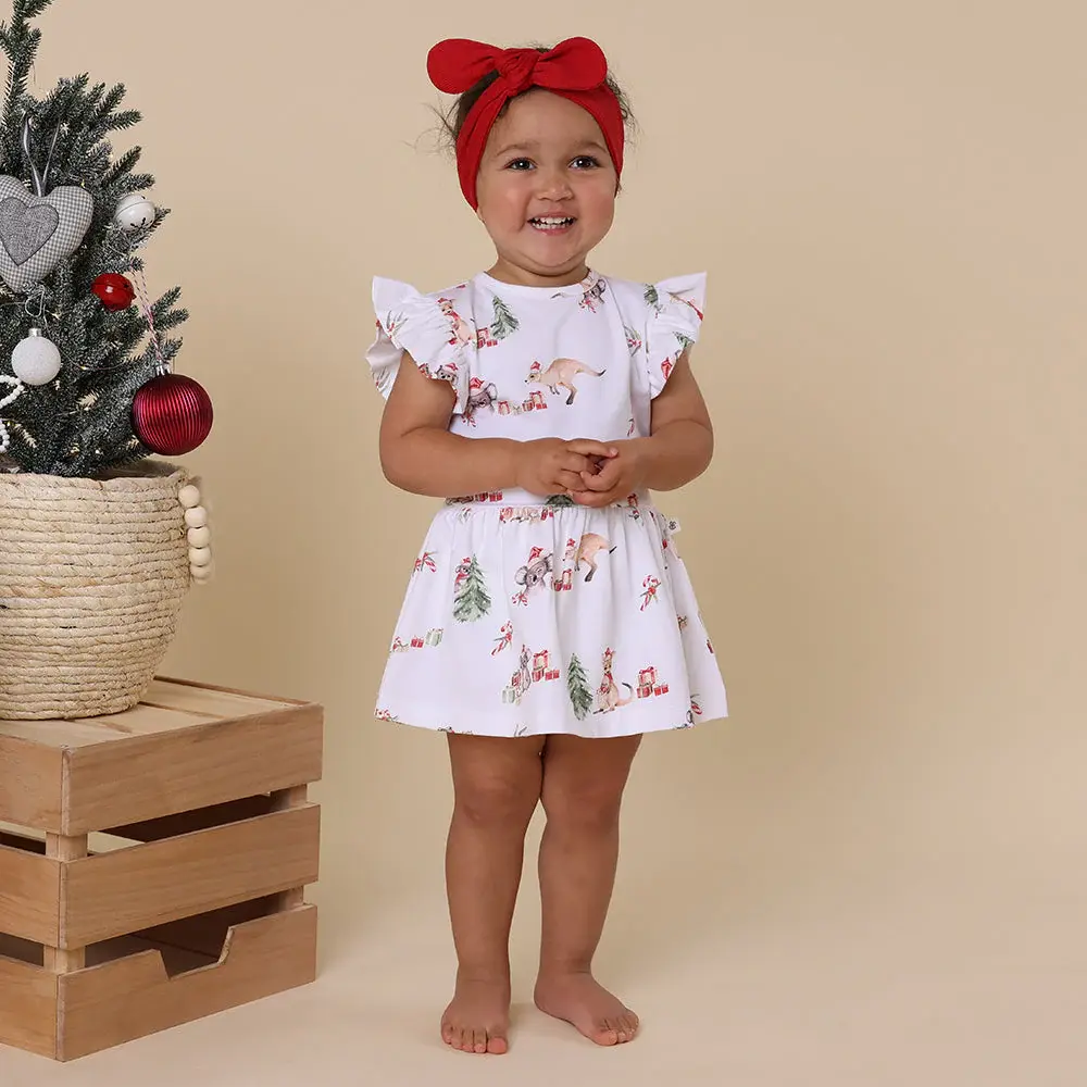 Snuggle Hunny Kids Snuggle Hunny Kangas & Koalas Short Sleeve Organic Dress