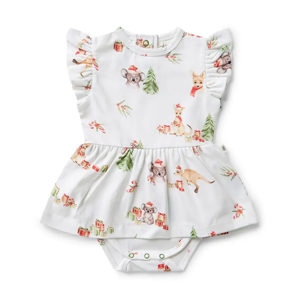 Snuggle Hunny Kids Snuggle Hunny Kangas & Koalas Short Sleeve Organic Dress