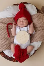 Snuggle Hunny Kids Snuggle Hunny Red Merino Wool Bonnet & Booties