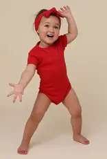 Snuggle Hunny Kids Snuggle Hunny Red Short Sleeve Organic Bodysuit