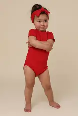 Snuggle Hunny Kids Snuggle Hunny Red Short Sleeve Organic Bodysuit