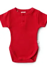 Snuggle Hunny Kids Snuggle Hunny Red Short Sleeve Organic Bodysuit