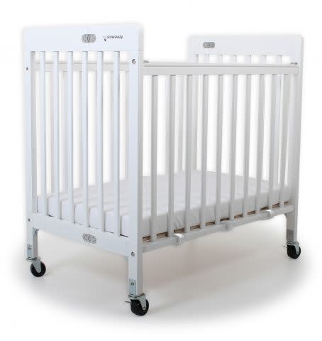 Valco Baby Stowaway Portable Foldable Wooden Cot White