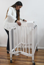 Valco Baby Stowaway Portable Foldable Wooden Cot White