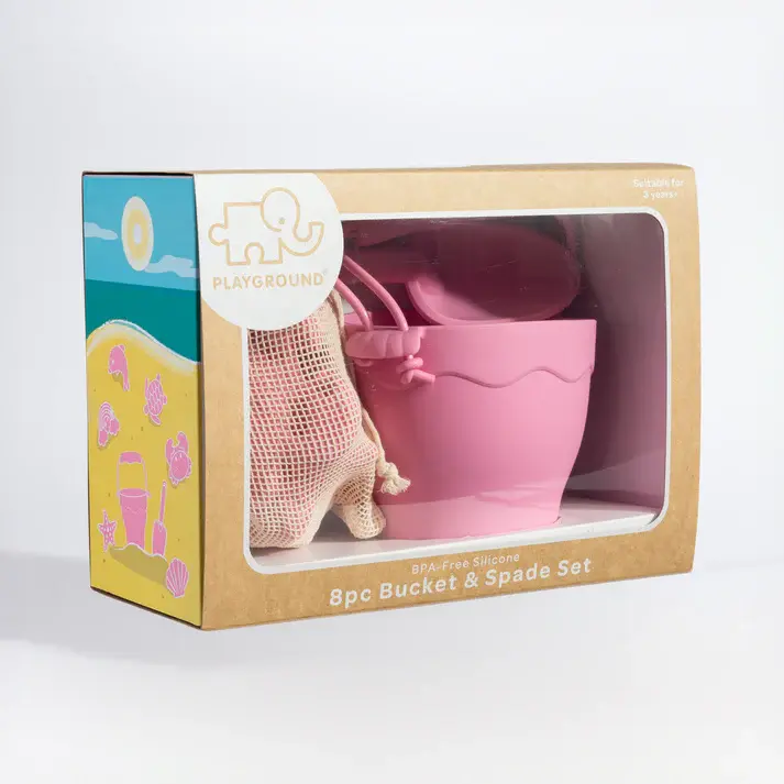 Playground Playground Silicone 8pc Bucket & Spade Set