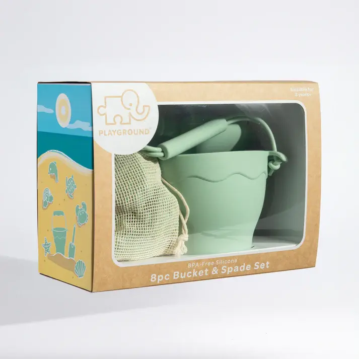Playground Playground Silicone 8pc Bucket & Spade Set