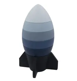 Playground Playground Silicone Rocket Stacking Puzzle Multi