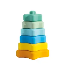Playground Playground Silicone Star Stacking Tower - Sorbet