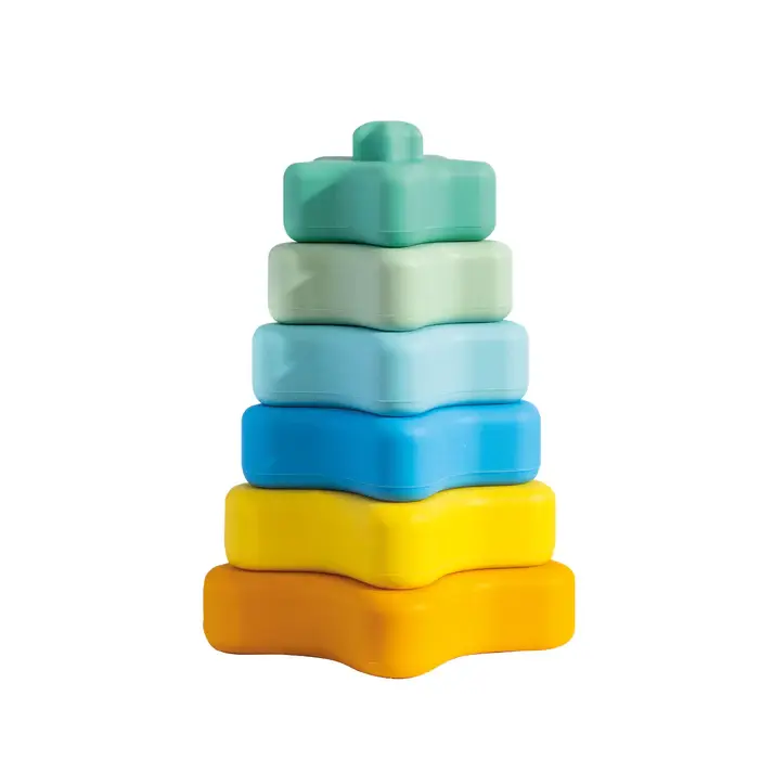 Playground Playground Silicone Star Stacking Tower - Sorbet